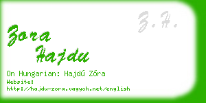 zora hajdu business card